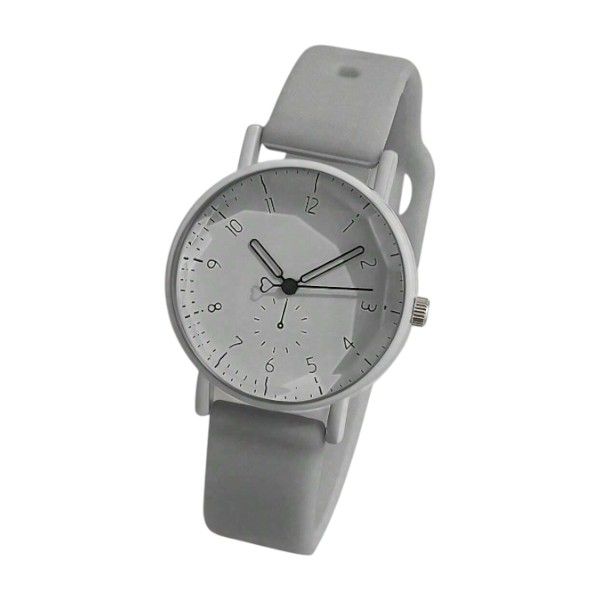 Silicone Womens' Analogue Watch With Cute Watch Face - Purple