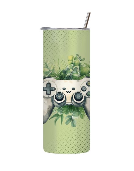 Olive 20 Oz Tumbler with Lid Straw Trendy Gaming Graphic Gamers Present 170