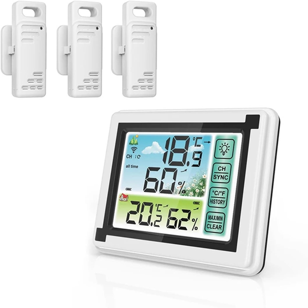 Indoor Outdoor Thermohygrometer, Digital Temperature and Humidity Monitor