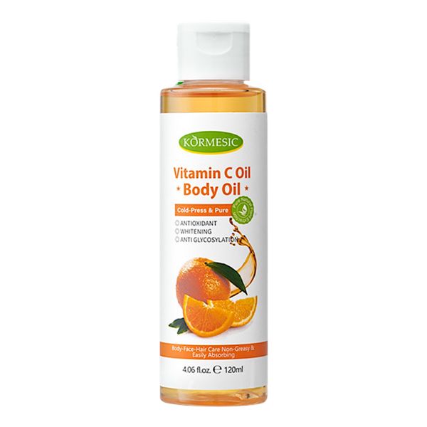 Kormesic Vitamin C Body Oil 120ml Cold-Pressed &amp; Pure Brightening
