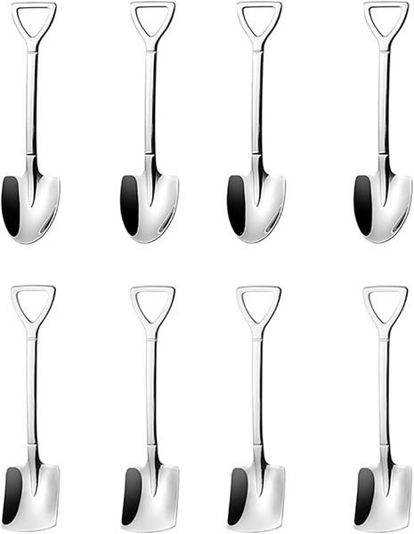 Stainless Steel Shovel Design Spoon 8 pack