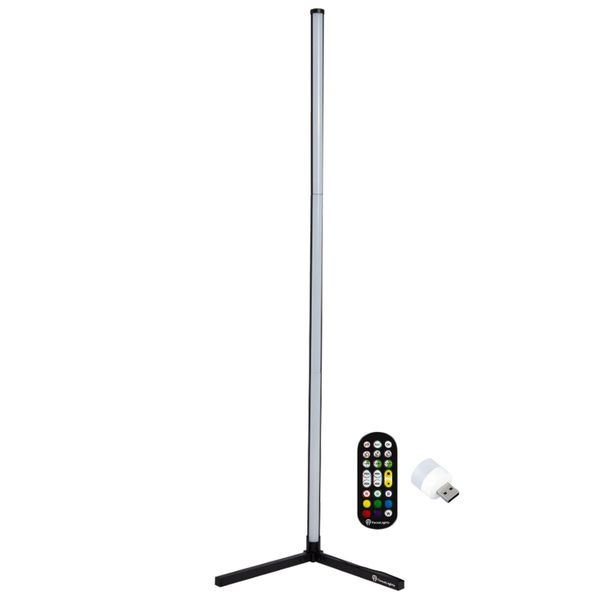 FocusLights RGB LED Ambient Corner Floor Lamp with Remote &amp; Bluetooth