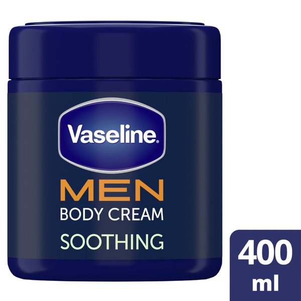 Vaseline MEN Hemp Seed Oil Soothing Body Cream for Sensitive Skin 400ml