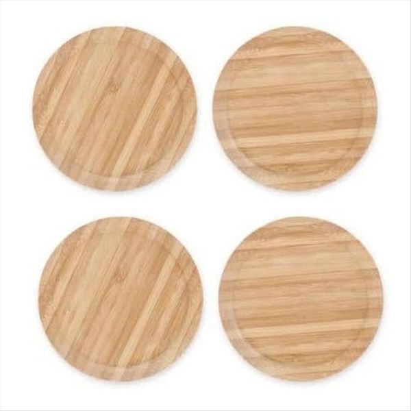 4 PCS Wine Glass Covers Wood Drinking Glass Lids to Keep Bugs Out Wood Wate