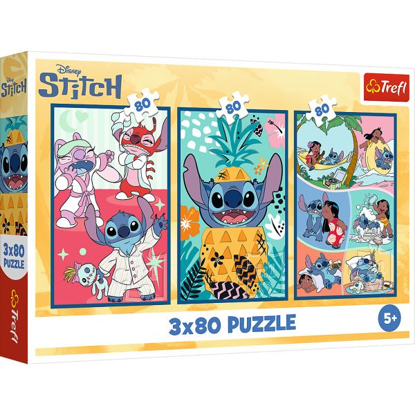 Puzzles - "3x80" - Stitch's World / Disney Lilo &amp; Stitch FSC Mix 70%