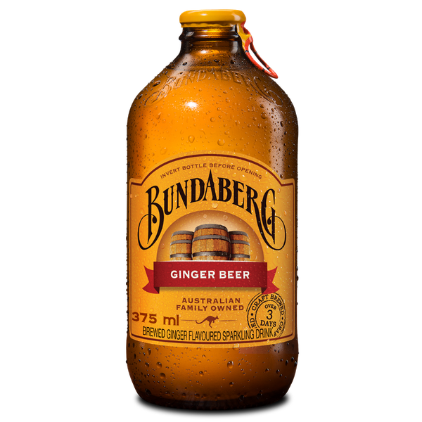 Bundaberg Ginger Beer - 375ml Glass Bottles (Pack of 24)