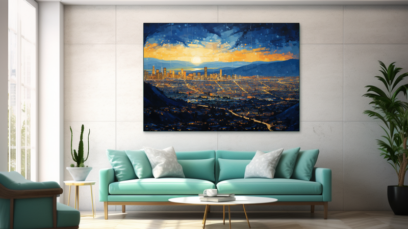 Canvas Wall Art - Los Angeles City Abstract - JT0080