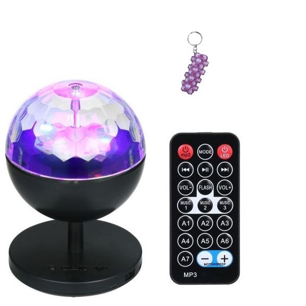 Crystal Disco LED Party Ball Light With Remote And A Keyholder
