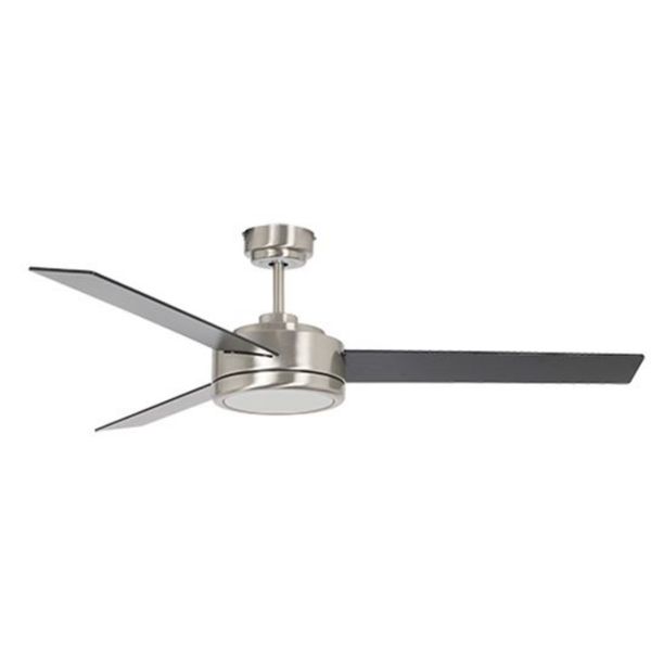 Radiant Rove Ceiling Fan - 3 Blades - Brushed Nickel - 30W Motor Power
