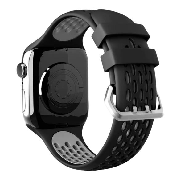 Silicone Sport Watch Strap 42/44/45/49 mm-Black