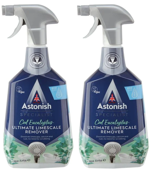 Astonish Limescale Remover - 2 Pack | Cool Eucalyptus Cleaner