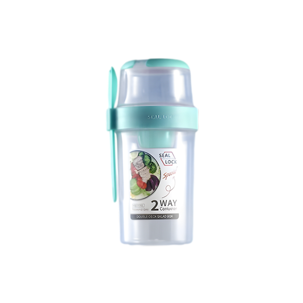 750ml and 310ml Dual Compartment Portable Salad Container with Fork