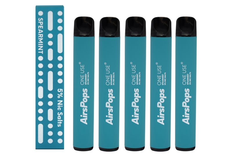 Airscream AirsPops Spearmint Disposable 5 Pack Nic Salts 5%