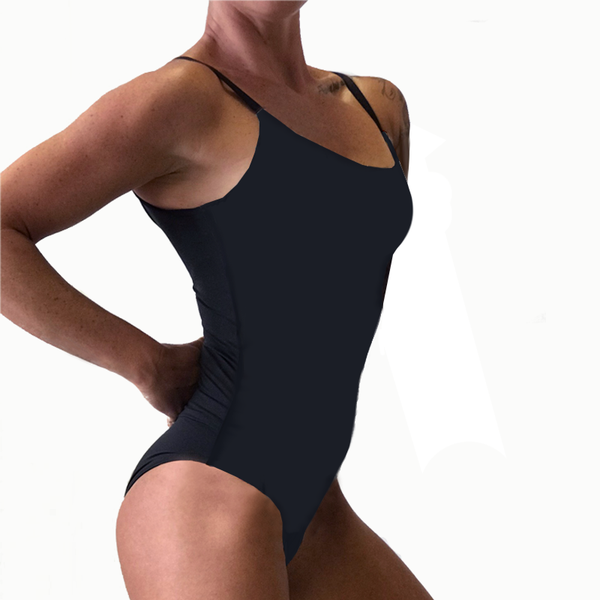 Strut Active DANCE Matt Black Leotard w/Adjustable Straps (made in SA)