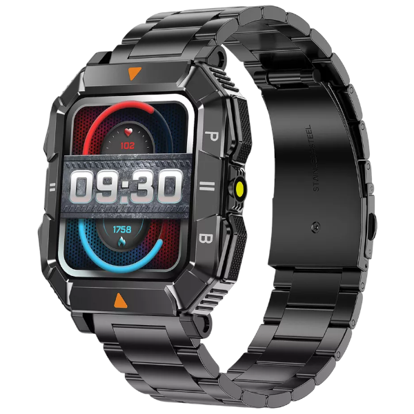 IP67 Waterproof Military Grade Smart Watch With 107+ Sports Modes - Black