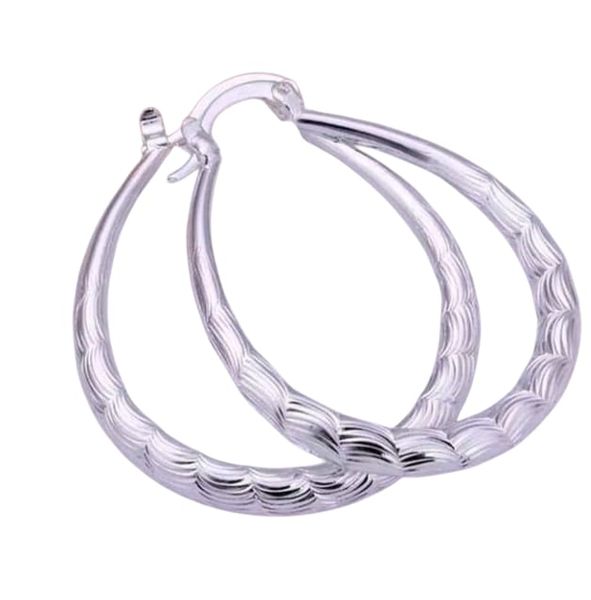 Elegant Silver-Plated Wedding Hook Earrings for Women.