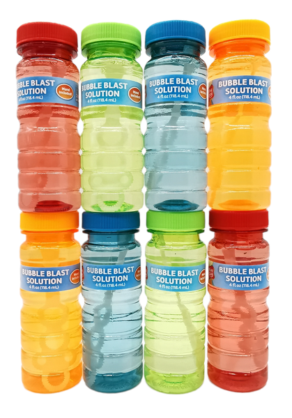 8 Bottles Bubble Solution Party Packs Kids Fun Toys - 118ml