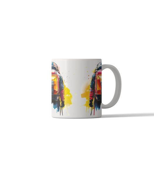 Retro Astronaut DSG 2 Printed Coffee Mug