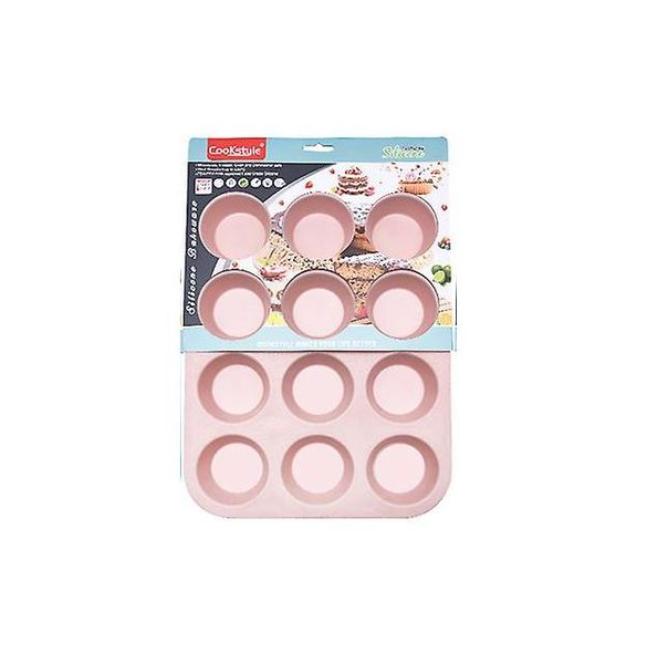Cookstyle 1 Piece Silicone Muffin and Cupcake Molds Baking Tray - 12 Cup
