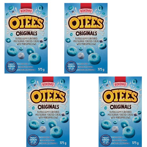 Bokomo Otees Bubblegum With Marshmallows Flavoured Cereal - 4 x 375g