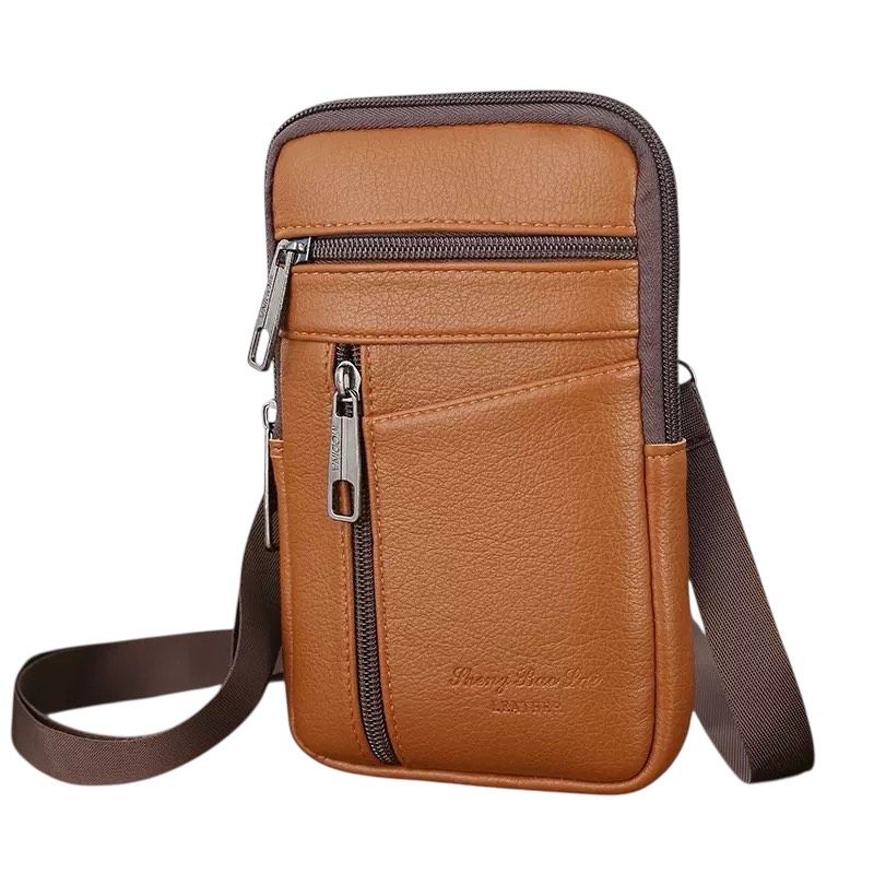Casual Shoulder Bags - Light Brown