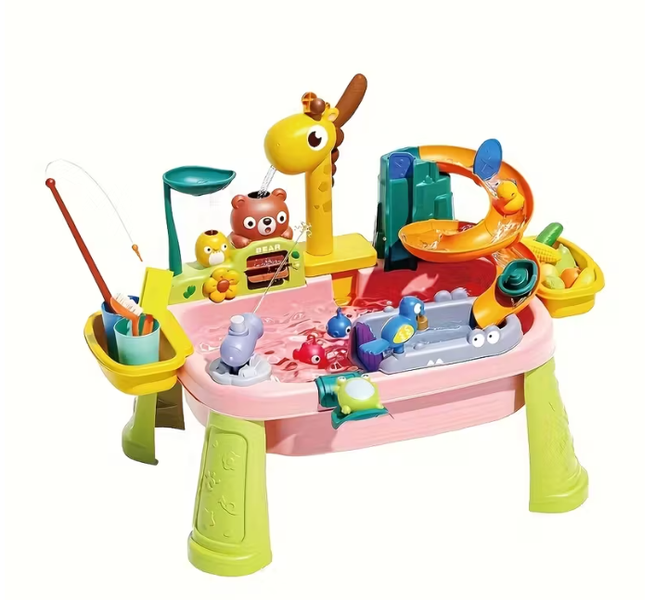 SamMag Biz Giraffe Play Sink with Running Water Kitchen Sink 39 Pieces