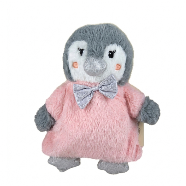 Penguin Shaped Heating Pad - 300g Grey and Pink Comfort Companion