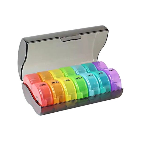 Portable 7-Day Pill Case With Compartments