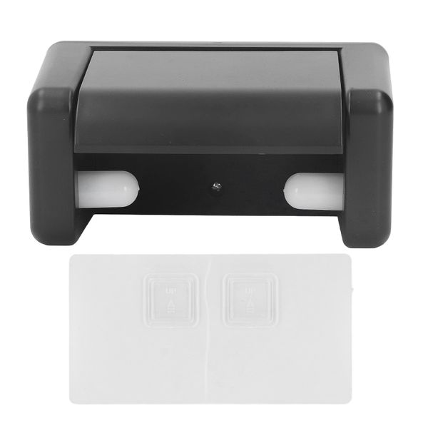 Self-Adhesive Black Plastic Toilet Paper Holder