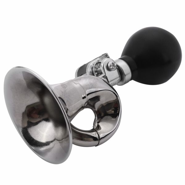 Non-Electronic Trumpet Cycle Bike Bell Vintage Retro Bugle Silver