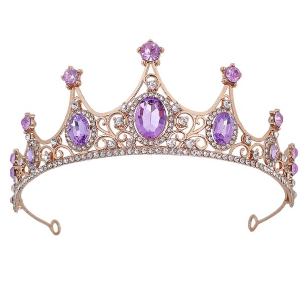 Goldie Pink Crown Rose Hair Jewellery Tiara