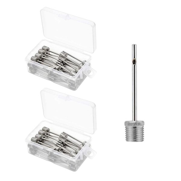 Tool Sports Ball Dual-Port Inflating Pump Needle Adapter 4cm - 60 Piece