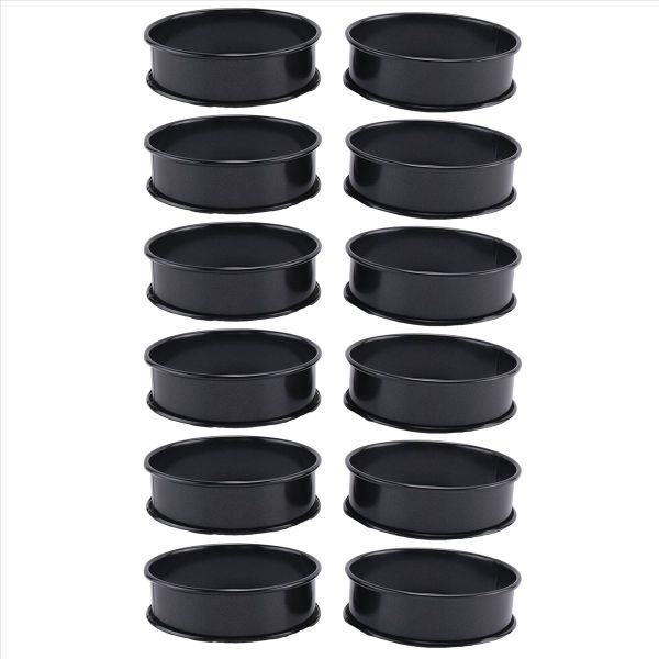 12Pcs Crumpet Rings Nonstick English Muffin Rings 3 15Inch For Baking
