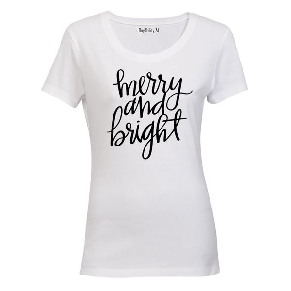 Merry and Bright - Ladies - T-Shirt - White