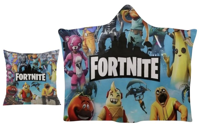 Fortnite Character Hooded Blanket &amp; Cushion Set