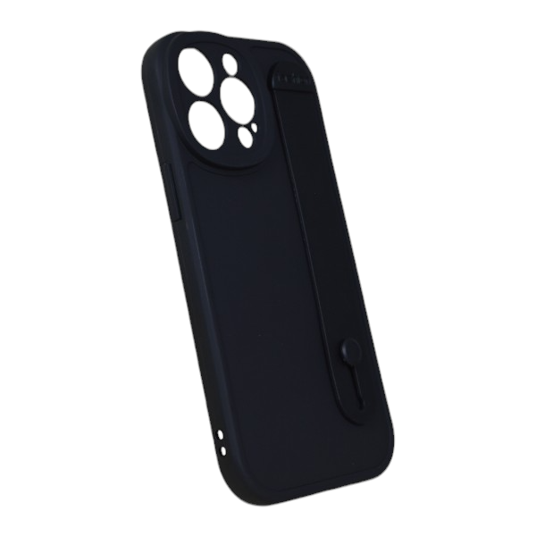 High Quality Phone Case With Wrist Strap For iPhone 14 Pro Max - Black