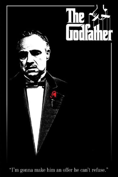 The Godfather (Red Rose) Poster