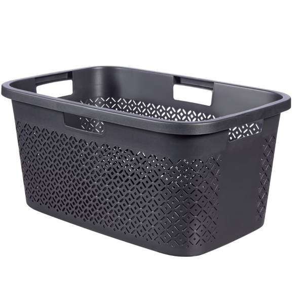 Curver By Keter Terrazzo Laundry Basket - Black