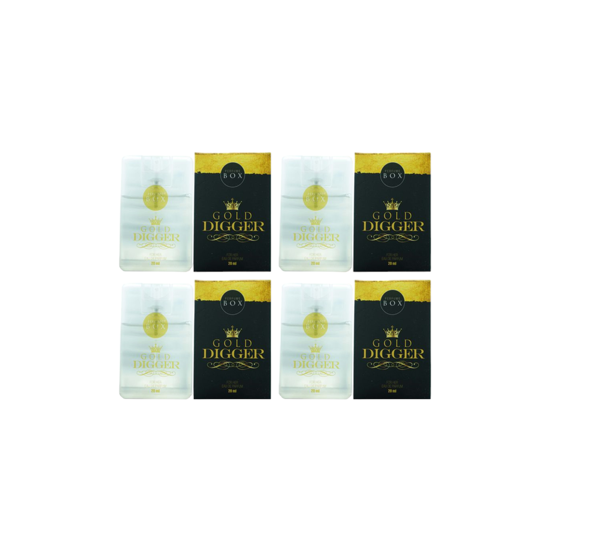 Perfume Box Gold Digger For Her Perfume Pocket size Set of 4 Shop