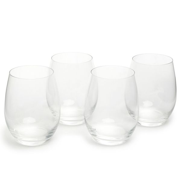 George &amp; Mason - Soho Crystal Stemless Wine Glasses - 450ml - Set of 4