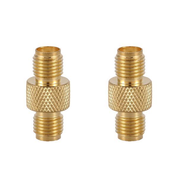 SMA Female to Female Barrel Adapter RF Coax Connector Straight gold