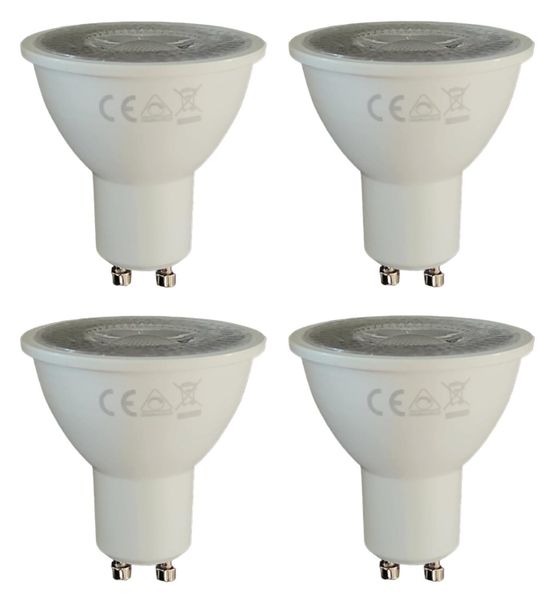 GU 10 7W LED Dimmable Downlight Globes - 4 Pack Warm White