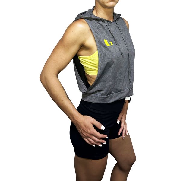 LOBRO Grey Hooded Vest