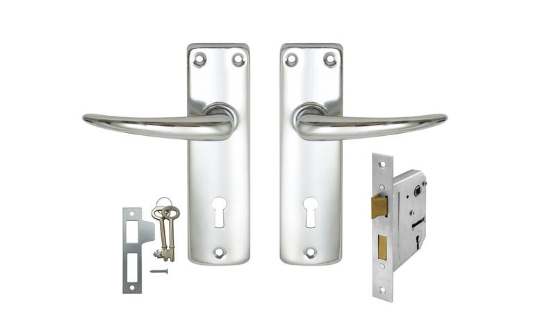 Samson 3 Lever Door Lockset SABS Approved with Chrome Plated Handle