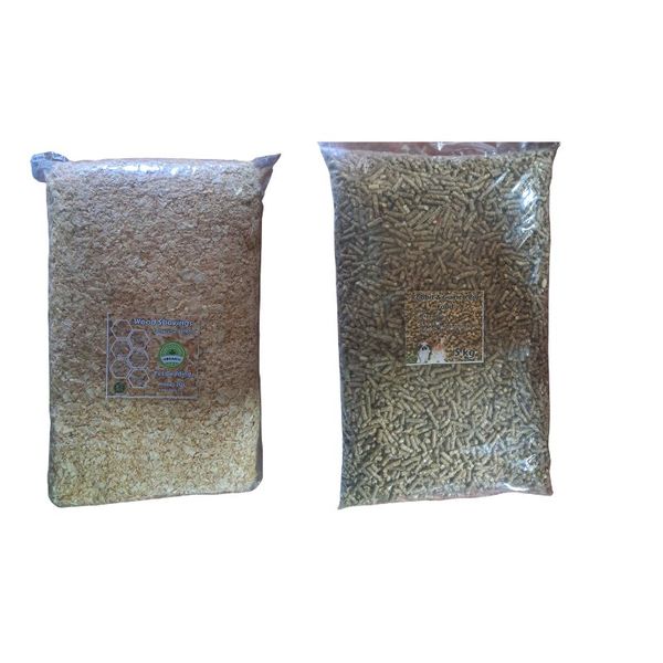 Rabbit Pellets and Wood Shavings Combo Pack