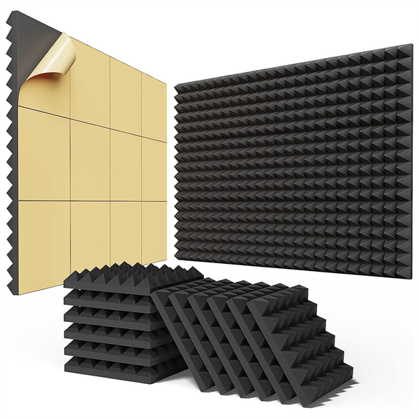 24PCS Self-Adhesive Sound Proof Foam Panels 2x12x12In,Fast Expand Acoustic