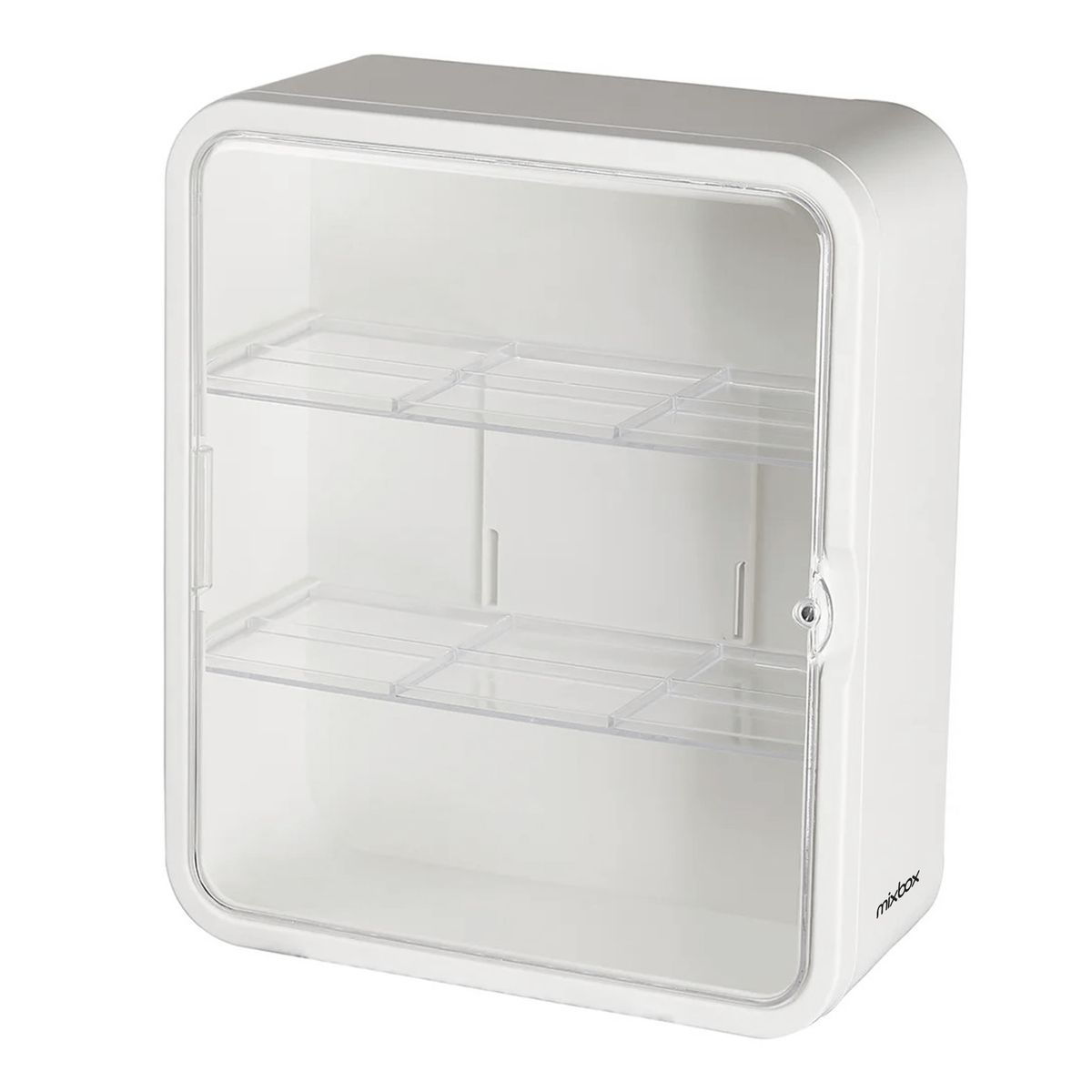 Mix Box Acrylic Toy Display Case with Magnetic Door, Wall Mounted 3-Tier