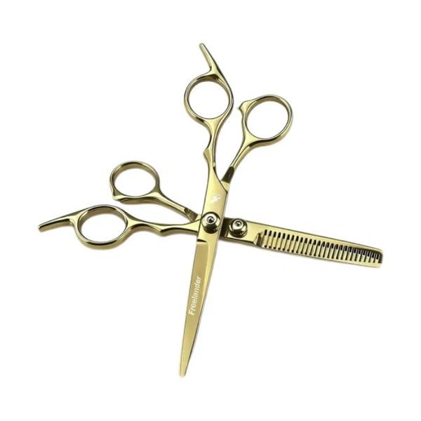 6 Inch Gold High Screw Stainless Steel Hair Salon Styling Scissors
