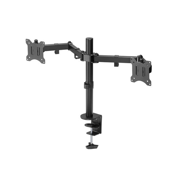 15''-33'' Full Motion Adjustable Dual LCD Monitor Desktop Mount