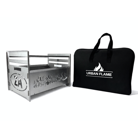 Urban Flame Folding Portable Travel BBQ Braai Stand Grill | Charcoal Image
